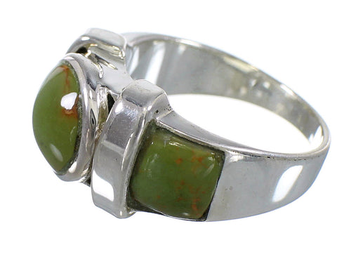 Turquoise And Authentic Sterling Silver Southwest Ring Size 7-3/4 VX61505